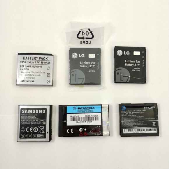 Phone batteries LG and Samsung lot of 6 Untested - Picture 1 of 10